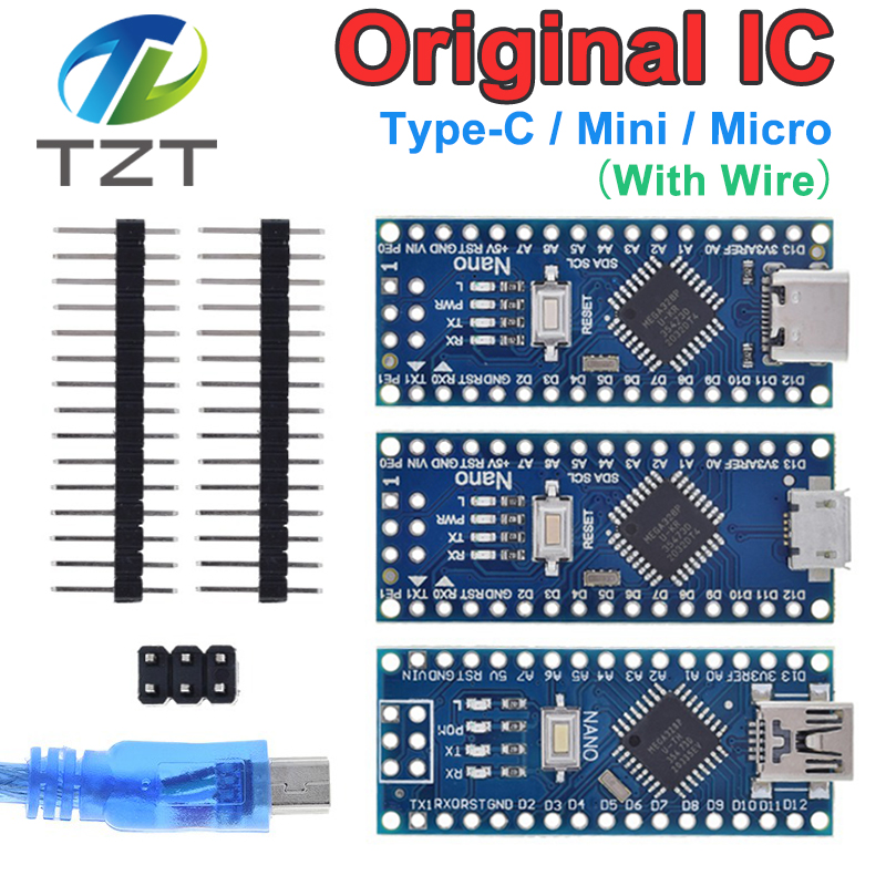 Type-C USB Nano 3.0 With Bootloader Compatible Nano 3.0 Controller For Arduino CH340 USB Driver 16Mhz Original IC ATMEGA328P