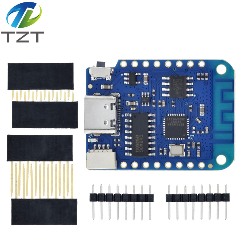 TZT WEMOS D1 Mini V4.0.0 TYPE-C USB WIFI Internet of Things Board based ESP8266 4MB MicroPython Nodemcu Arduino Compatible