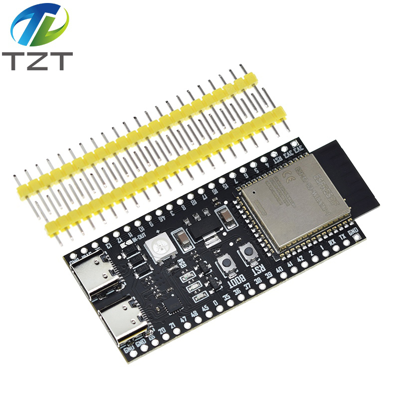 TZT ESP32 / ESP32-S3 WiFi+Bluetooth Internet Of Things Dual Type-C Development Board Core Board ESP32-S3-DevKit C N16R8 For Arduino