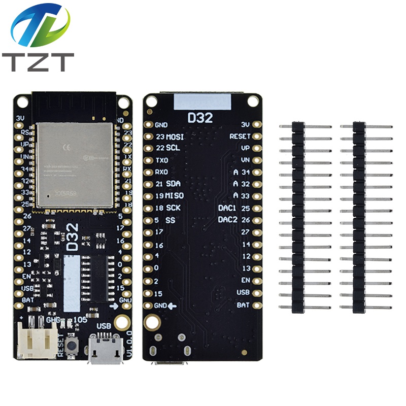 TZT For LOLIN D32 V1.0.0 - Wifi+Bluetooth Board Based ESP-32 Esp32 ESP-WROOM-32 4MB FLASH For Arduino MicroPython Compatible