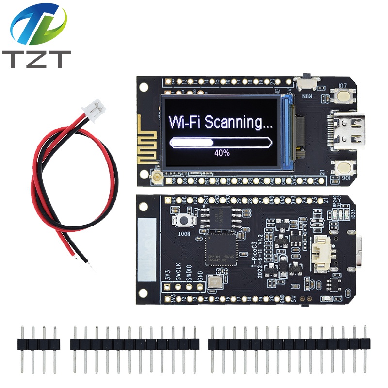 TZT T-PicoC3 ESP32-C3 RP2040 Wireless WIFI Bluetooth Module Development Board Dual MCU 1.14 Inch ST7789 Display for Arduino
