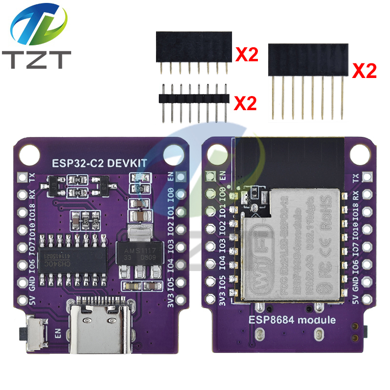 TZT Wemos D1 Mini ESP8266 ESP32 ESP32-C2 ESPC2-12 DevKit Serial WIFI+Bluetooth CH340G ESP8684 Development Board Module For Arduino