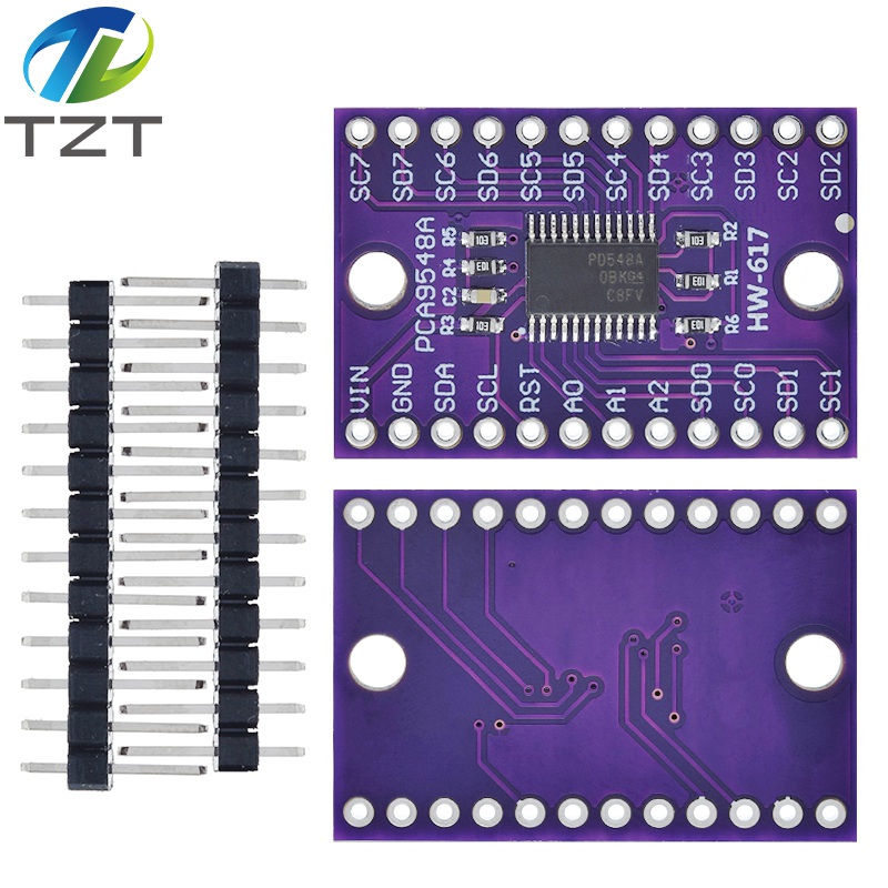 TZT TCA9548A 1-to-8 8 Way I2C 8-channel Multi-channel Expansion Board IIC Module Development Board 9548 For Arduino