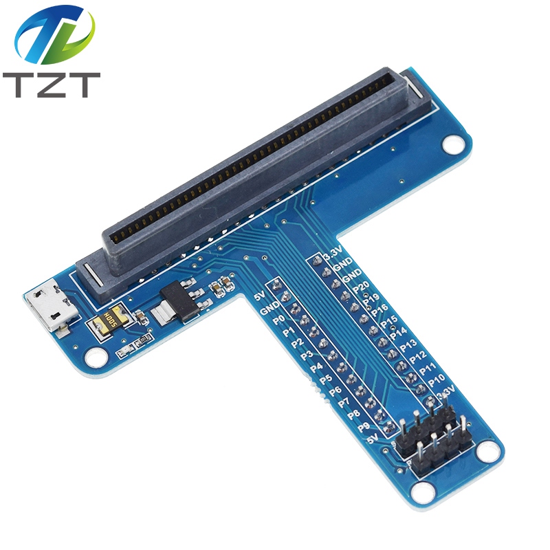 TZT For Micro:bit Extension Board T Type GPIO Board with 5V And 3.3V Output For Micro:bit STEM Programming
