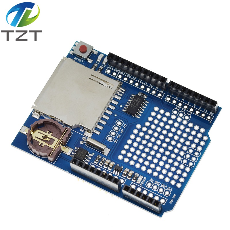 TZT Data Logger Module Logging Recorder Shield V1.0 for Arduino UNO SD Card