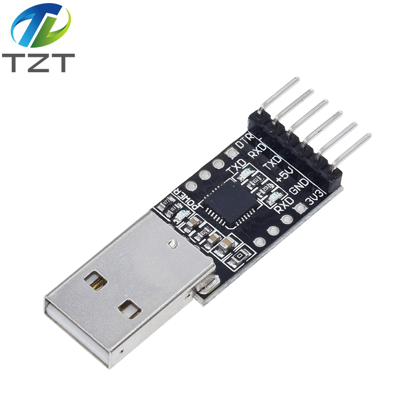 TZT  CP2102 USB 2.0 to TTL UART Module 6Pin Serial Converter STC Replace FT232 Adapter Module 3.3V/5V Power