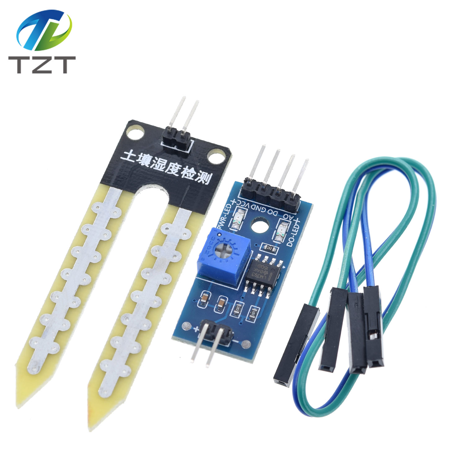 TZT Smart Electronics Soil Moisture Hygrometer Detection Humidity Sensor Module For arduino Development Board DIY Robot Smart Car