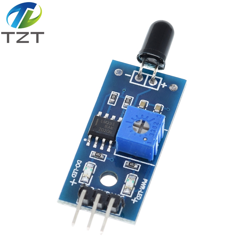 TZT IR Infrared 3 Wire Flame Detection Sensor Module IR Flame Sensor Module Detector Smartsense For Arduino