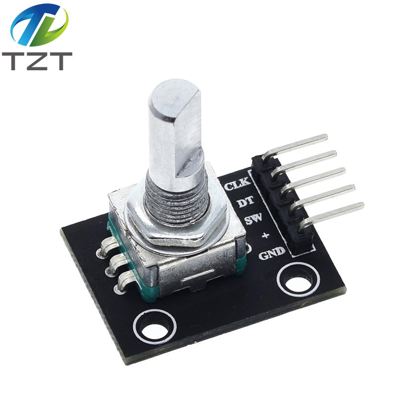 TZT 360 Degrees Rotary Encoder Module For Arduino Brick Sensor Switch Development Board KY-040 With Pins