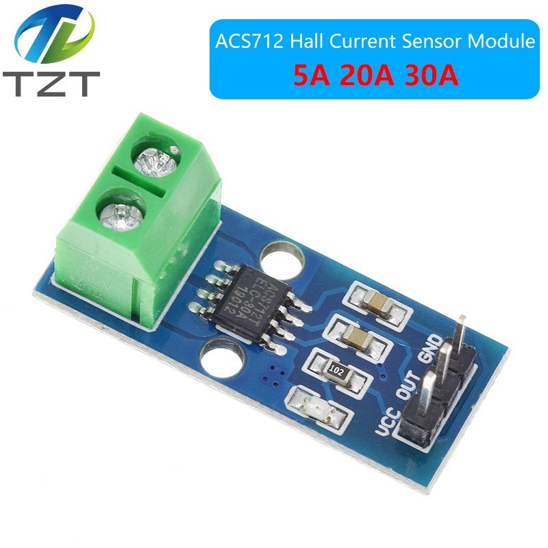 TZT Hot Sale ACS712 5A 20A 30A  Range Hall Current Sensor Module ACS712 Module For Arduino 5A 20A 30A