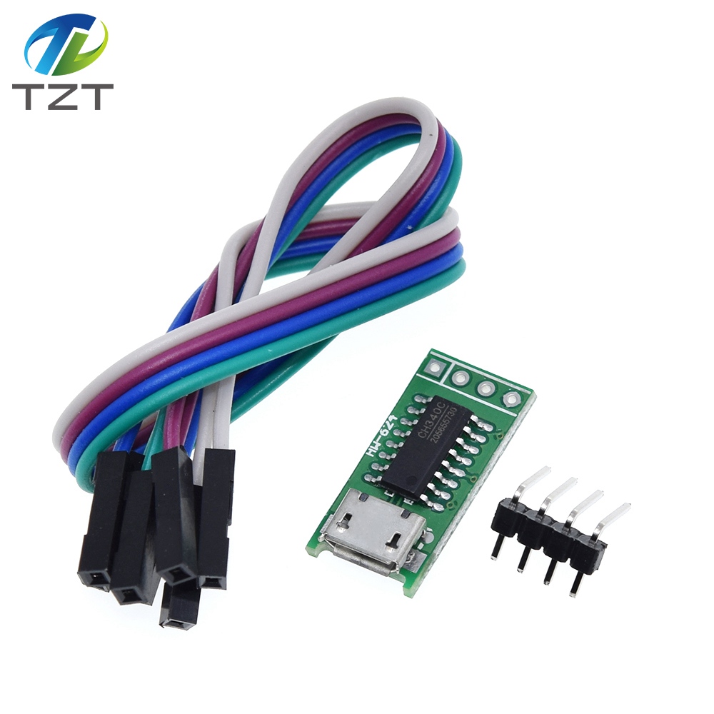 TZT CH340C Micro USB to TTL Serial Port ISP Download Module 5V/3.3V 500ma Replace CP2102 CH340G CH340T For STM32 51 With DuPont Line