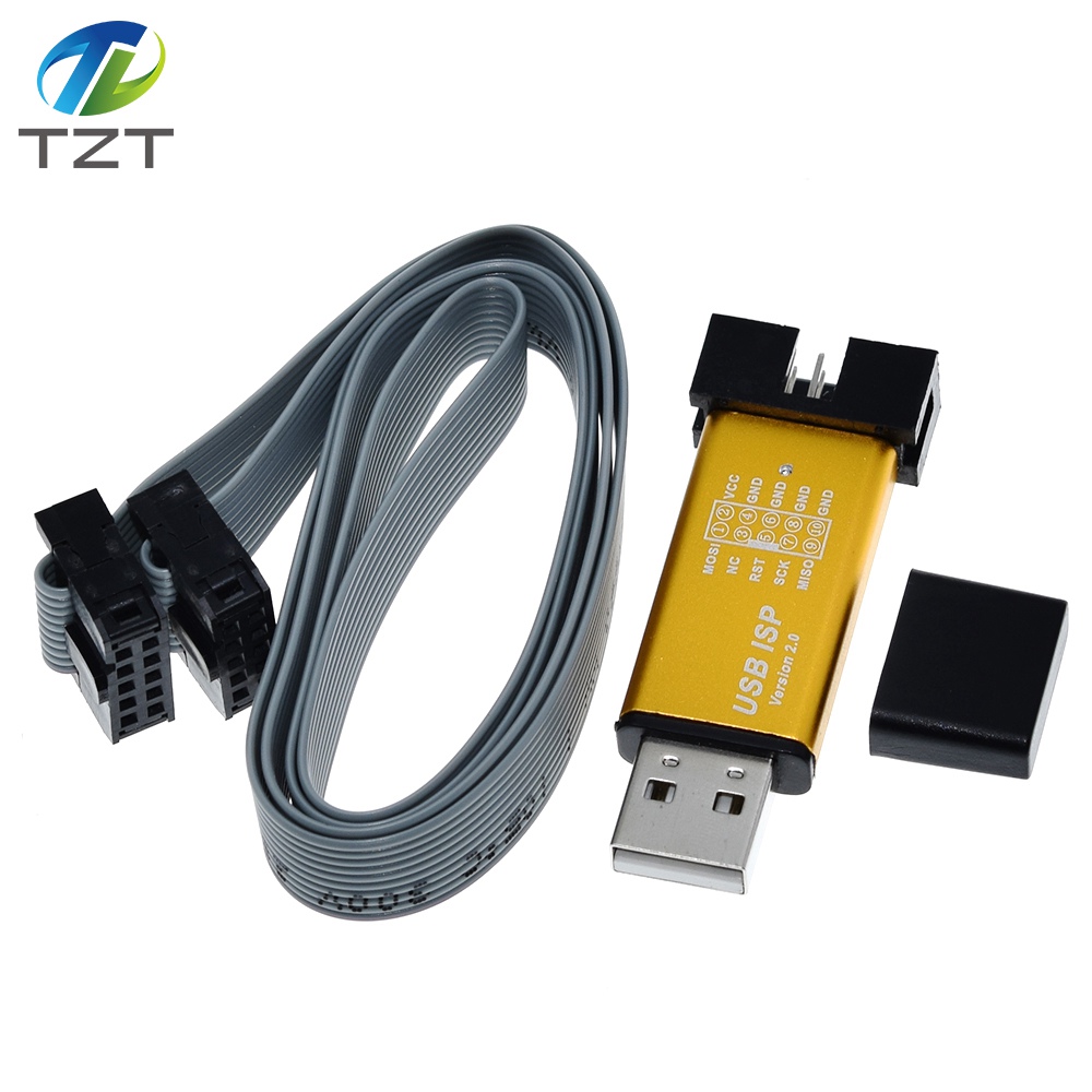 TZT USBASP USBISP ISP Programmer Downloader for Arduino 51 ATMEL AVR Support 64 Bit Win7 & 32Bit Win98 WinMe Win2000 WinXP Win Vista