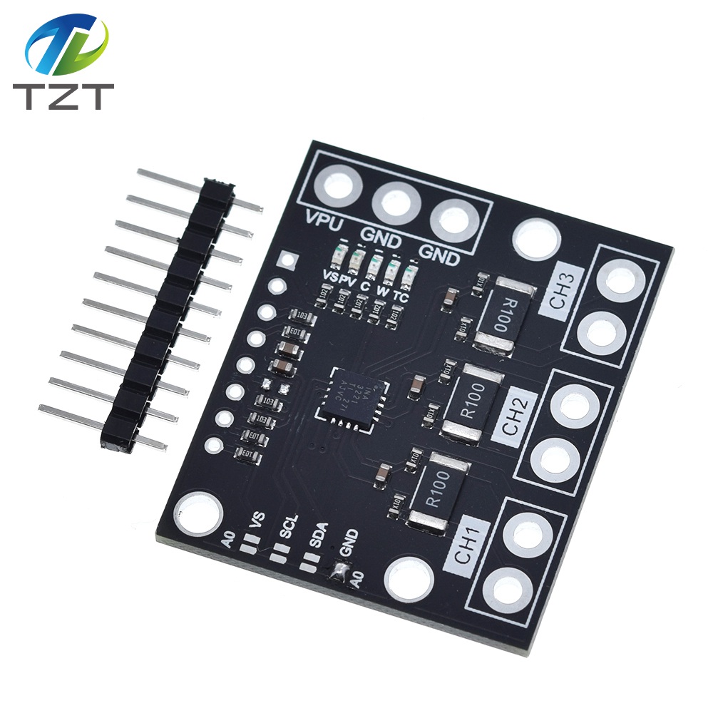 TZT INA3221 Triple-Channel Module, High-Side Measurement, Shunt and Bus Voltage Monitor with I 2C- and SMBUS-Compatible Interface