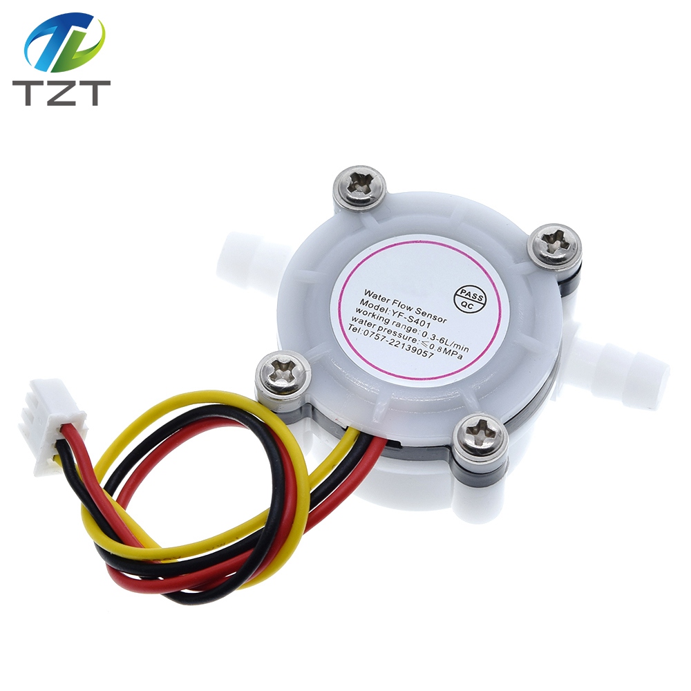 TZT New Hot  Water Coffee Flow Sensor Switch Meter Flowmeter Counter 0.3-6L/min YF-S401