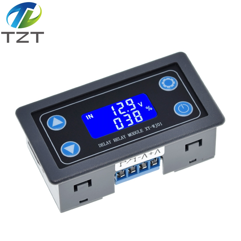 TZT DC12V LED Digital Time Delay Relay Module Programmable Timer Relay Control Switch Timing Trigger Cycle with Case for Indoor