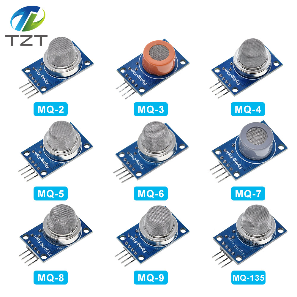 TZT MQ-2 MQ-3 MQ-4 MQ-5 MQ-6 MQ-7 MQ-8 MQ-9 MQ-135 Detection Smoke methane liquefied Gas Sensor Module for Arduino Starter DIY Kit