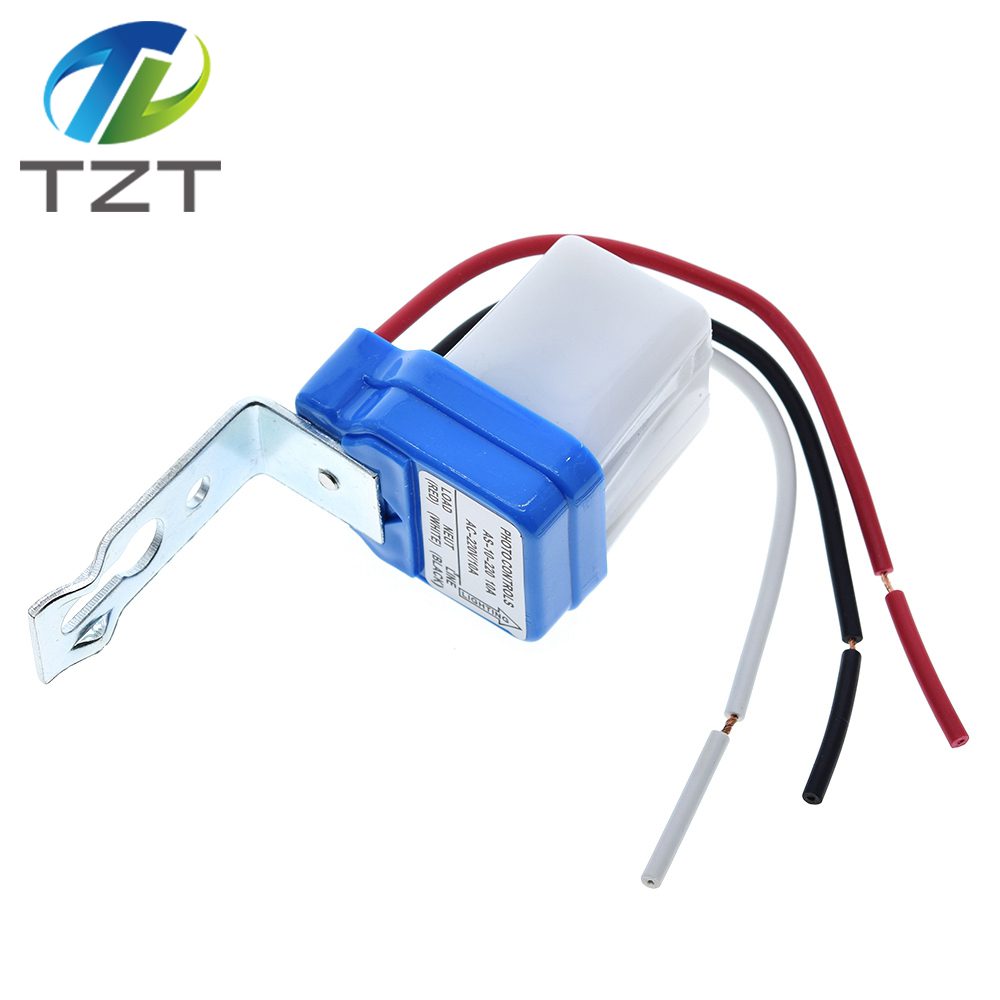 TZT 10A Photoswitch Sensor Switch Auto On Off Photocell Street Light Control Universal 220V Automatic Sensor Home Accessories