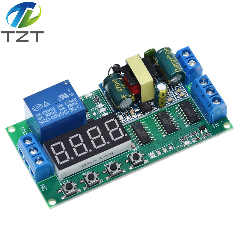 TZT IO23B01 AC 110V 220V Converter Multifunction Self-lock Relay PLC Cycle Timer Module Delay Time Switch