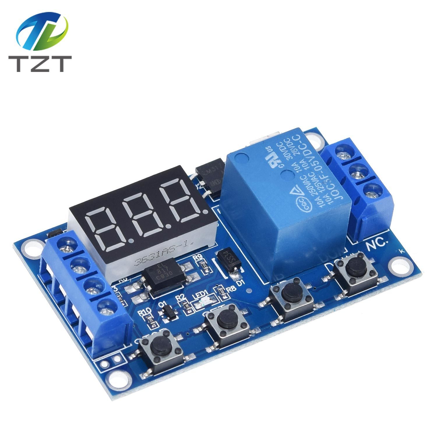 TZT 1 Channel 5V Relay Module Time Delay Relay Module Trigger OFF / ON Switch Timing Cycle 999 minutes for Arduino Relay Board