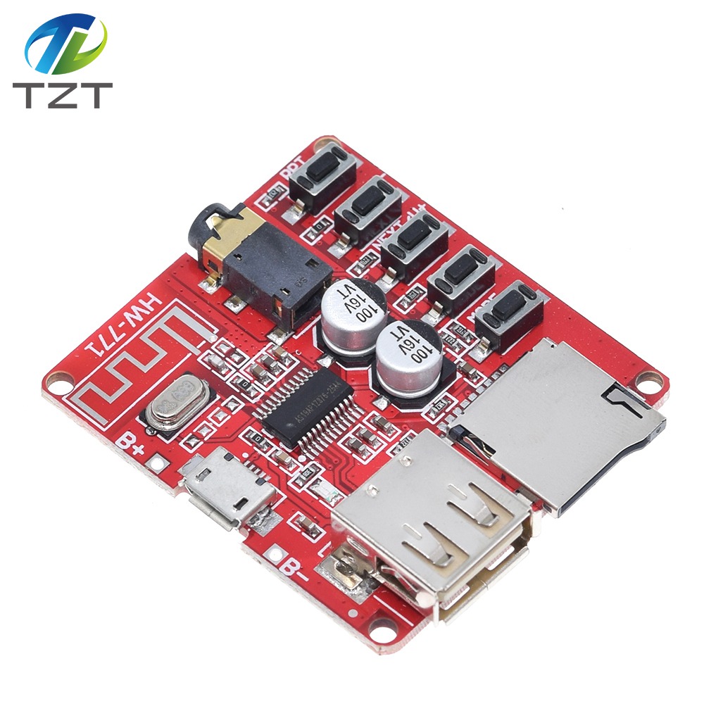 TZT New Bluetooth decoder board MP3 lossless car speaker amplifier modified Bluetooth 4.1 circuit board