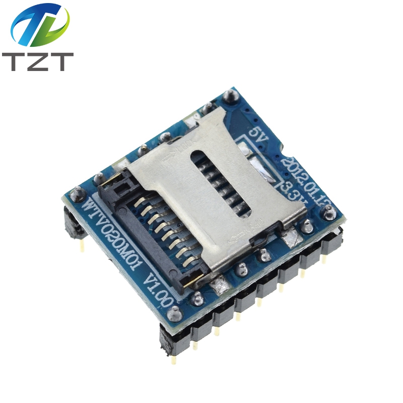 TZT WTV020 WTV020-SD WTV020SD-20SS Mini SD Card MP3 Sound Module voice module For PIC Arduino 2560 UNO R3 WTV020-SD-16P