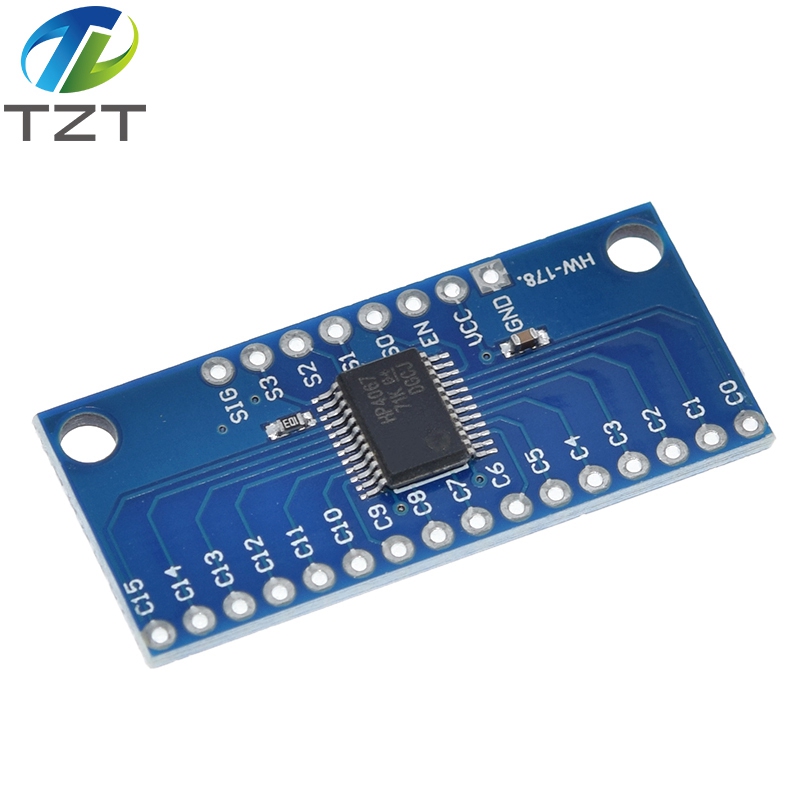 TZT CD74HC4067 16-Channel Analog Digital Multiplexer Breakout Board Module For Arduino