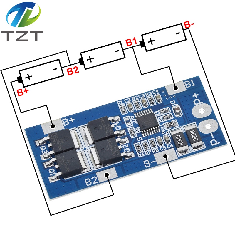 TZT 3S 20A 18650 Li-ion Lithium Battery Charger Protection Board 10.8V 11.1V 12V 12.6V Electric 15A Lipo BMS PCB PCM
