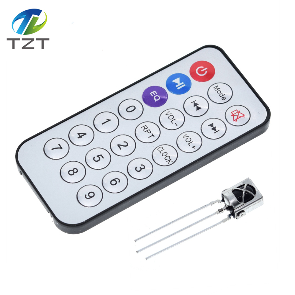 TZT IR Receiver TL1838 VS1838B Wireless Remote Control Module Kits For Bluetooth Audio Receiver board  MP3 lossless decoder board