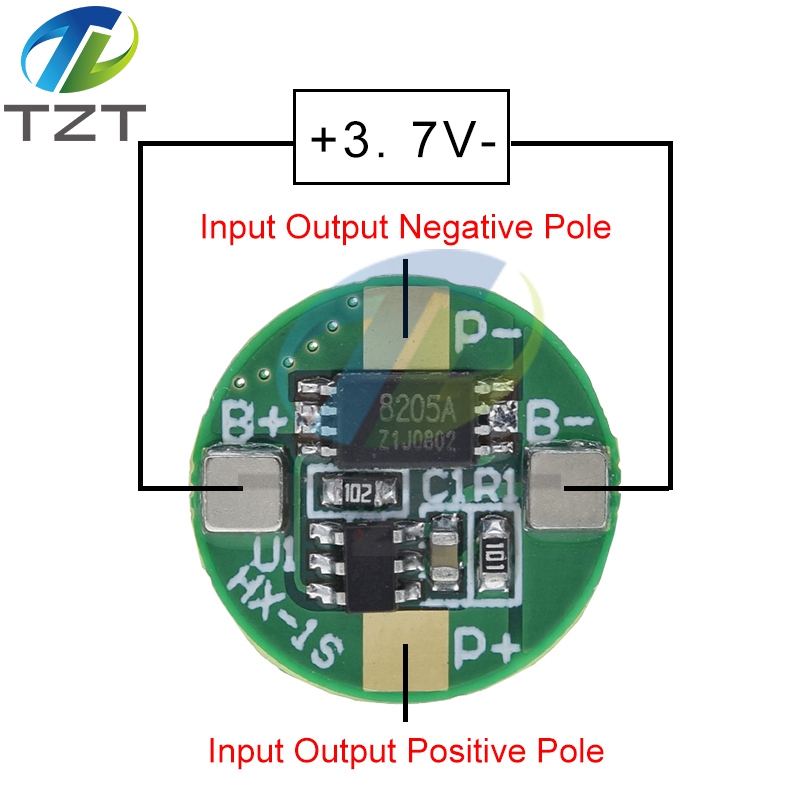 TZT 1S 3.7V 2.5A 14500 Lithium Lipo Cell Battery Charger Board Li-ion Battery Charging PCB BMS Protection Module