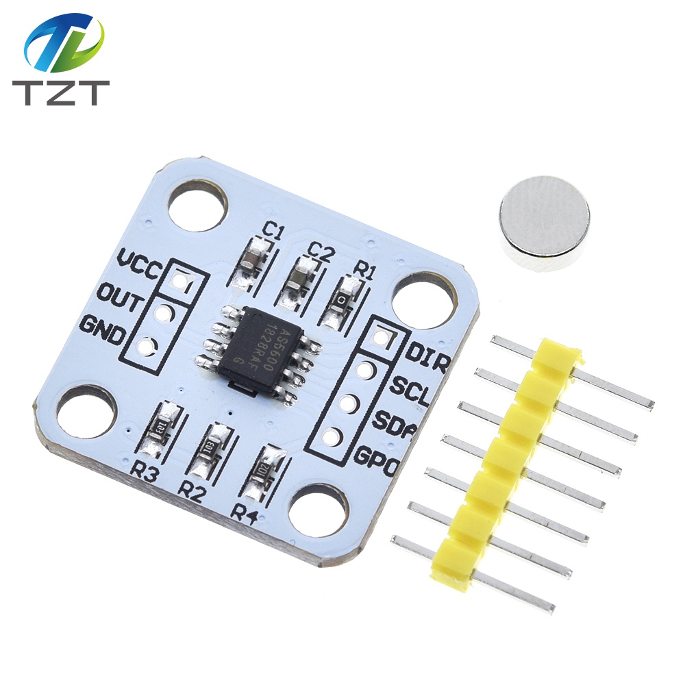 TZT AS5600 magnetic encoder magnetic induction angle measurement sensor module 12bit high precision For aduino
