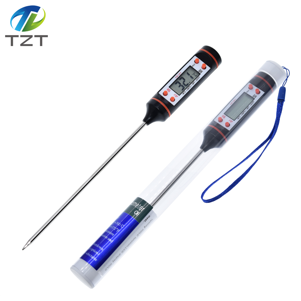 TZT Digital Meat Thermometer Cooking Food Kitchen BBQ Probe Water Milk Oil Liquid Oven Digital Temperaure Sensor Meter Thermocouple