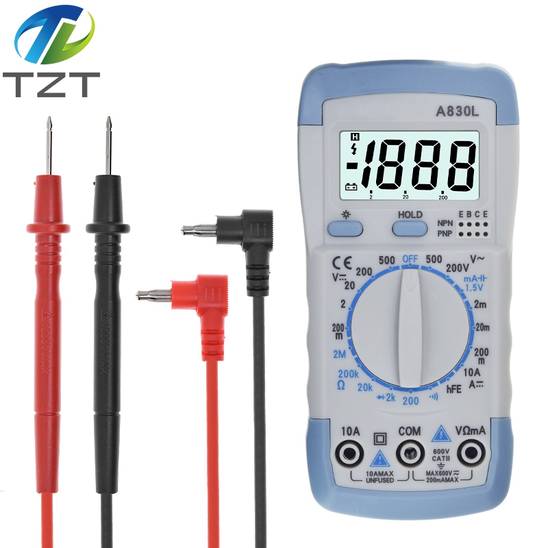 TZT  A830L LCD Digital Multimeter DC AC Voltage Diode Freguency Multitester Volt Tester Test Current
