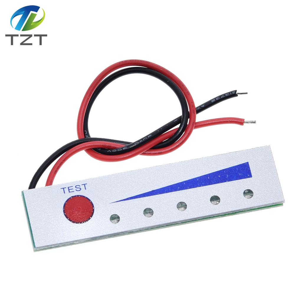 TZT 12V Lithium Battery Capacity Indicator Electricity Power Level Tester Li-ion Display