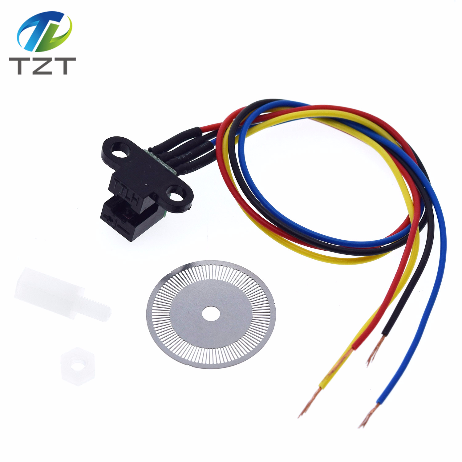TZT Photoelectric Speed Sensor Encoder Coded Disc Code Wheel For Freescale Smart Car 5V For Arduino DIY