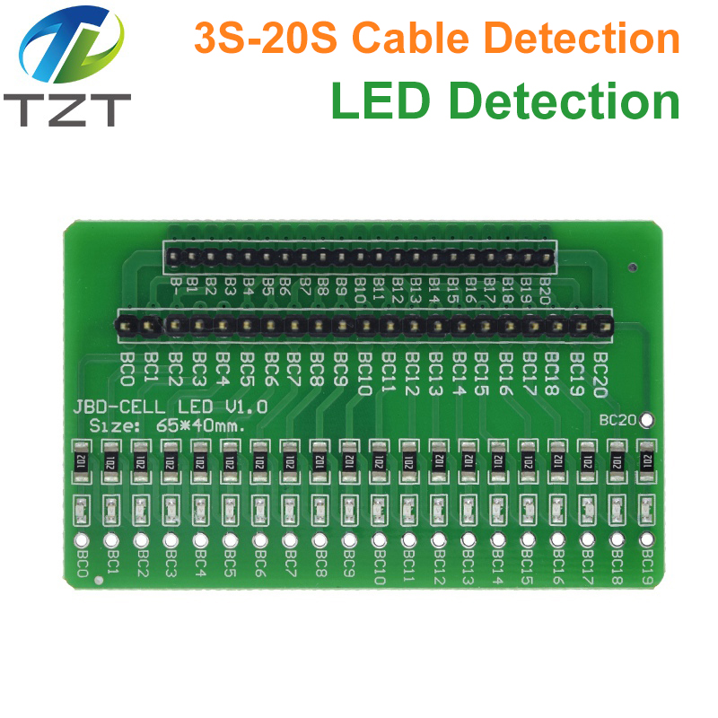TZT 3S-20S Li-ion Lithium Battery Protection Board Line Tester LED Detection 4S 5S 6S 7S 8S 9S 10S 11S 12S 13S 14S 15S 16S Cells