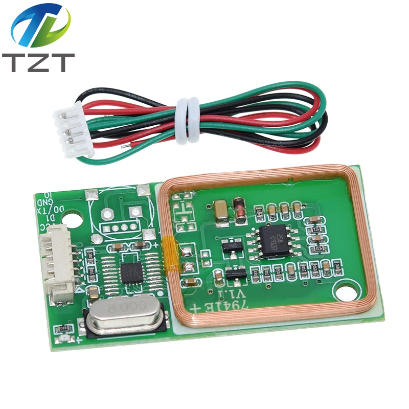 RFID UART Reader Wireless Module 7491E 3Pin 125KHz Card Reading EM4100 8CM DC 5V for IC Card PCB Attenna Sensor Kits for Arduino