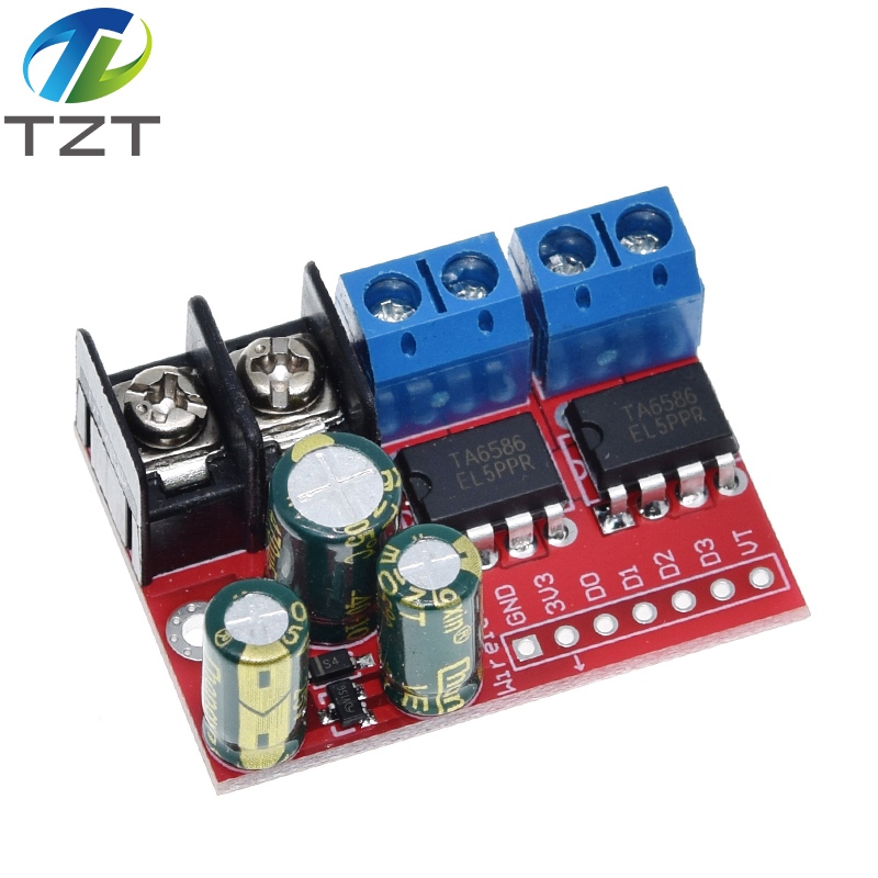 TZT H Bridge Remote Control 5A 3V-14V Dual DC Motor Drive Module Voltage Reverse PWM Speed Regulation Double Super L298N 5AD