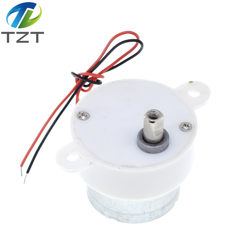 TZT DC 12V Electric Brushless DC Motor High Torque Gear Motor Geared Box S30K Reduction Motor 14RPM 2 Wires for Electronic Toys Fan