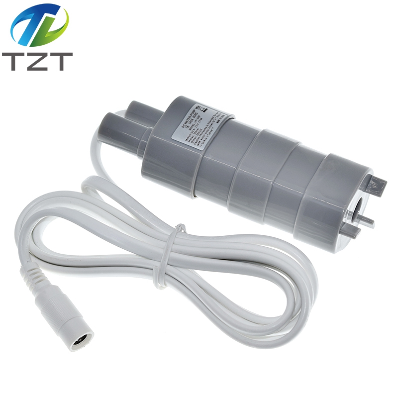 TZT DC 12V 600L/H high pressure Dc Submersible water Pump Three-wire Micro Motor Water Pump with adapter 5.5X2.1 USB