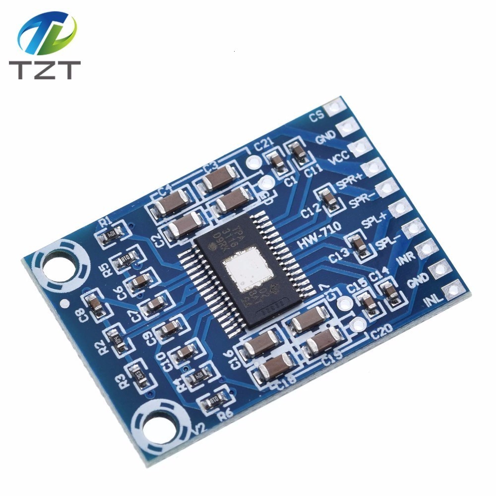 TZT DC 12V-24V 2x50W Dual Channel Mini Digital Amplifier D Class 50W+50W TPA3116D2 XH-M562 Amplifier 50W Power Amplifier Board