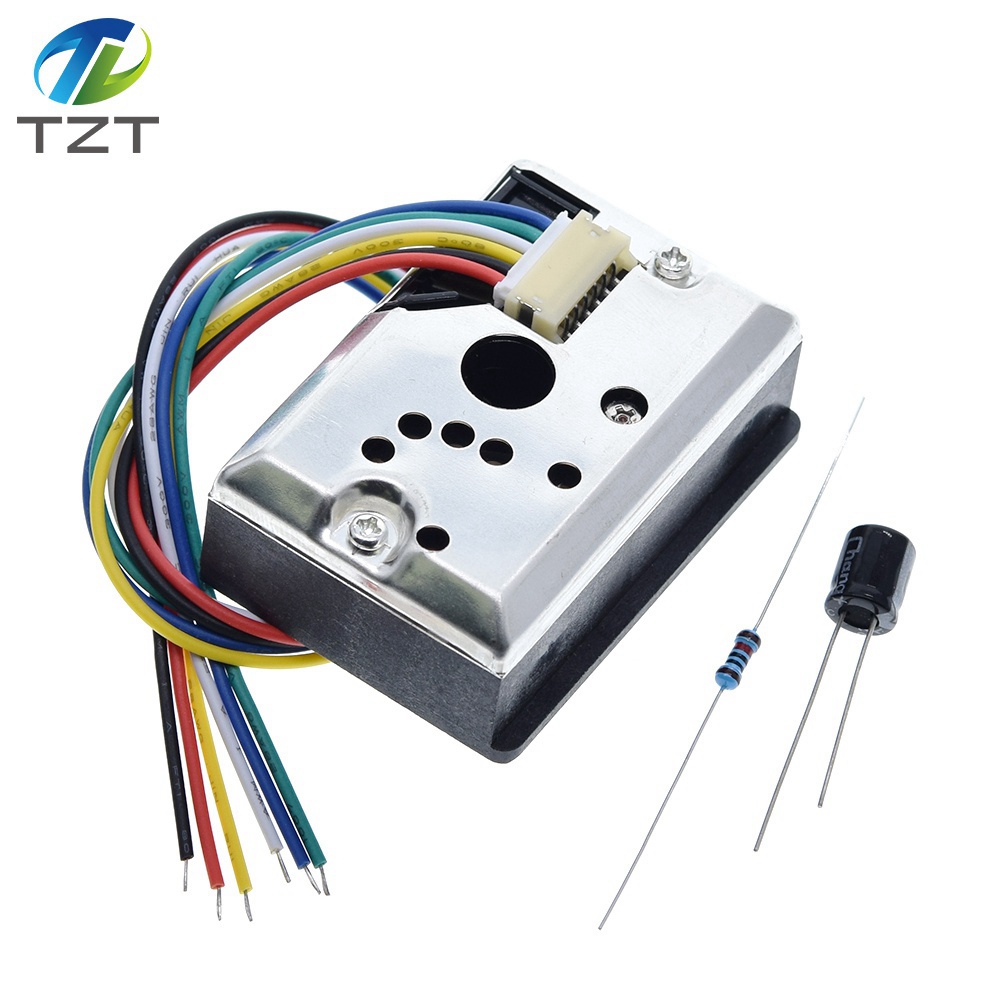 TZT  GP2Y1014AU0F Compact Optical Dust Sensor Compatible GP2Y1010AU0F GP2Y1010AUOF Smoke Particle Sensor With Cable