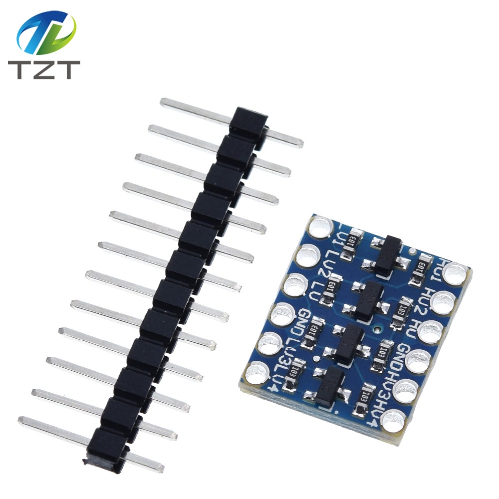 TZT 10pcs 4 channel IIC I2C Logic Level Converter Bi-Directional Module 5V to 3.3V