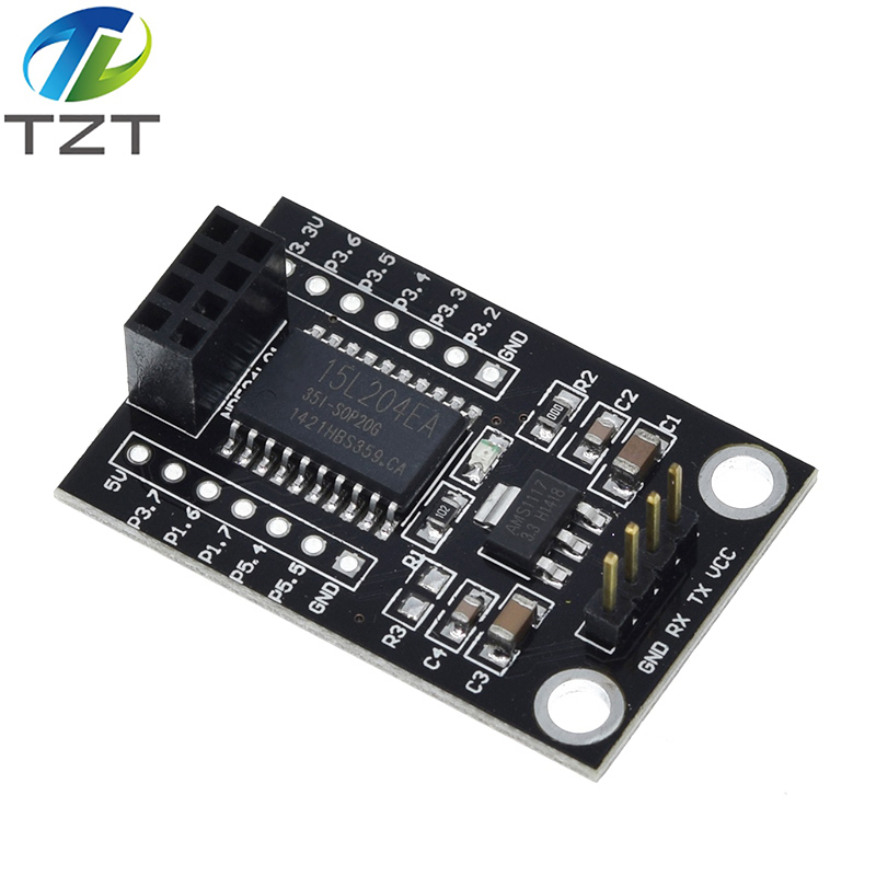 TZT 1pcs STC15L204 + NRF24L01 Interface Wireless Driver Board Wireless Development Board For Arduino