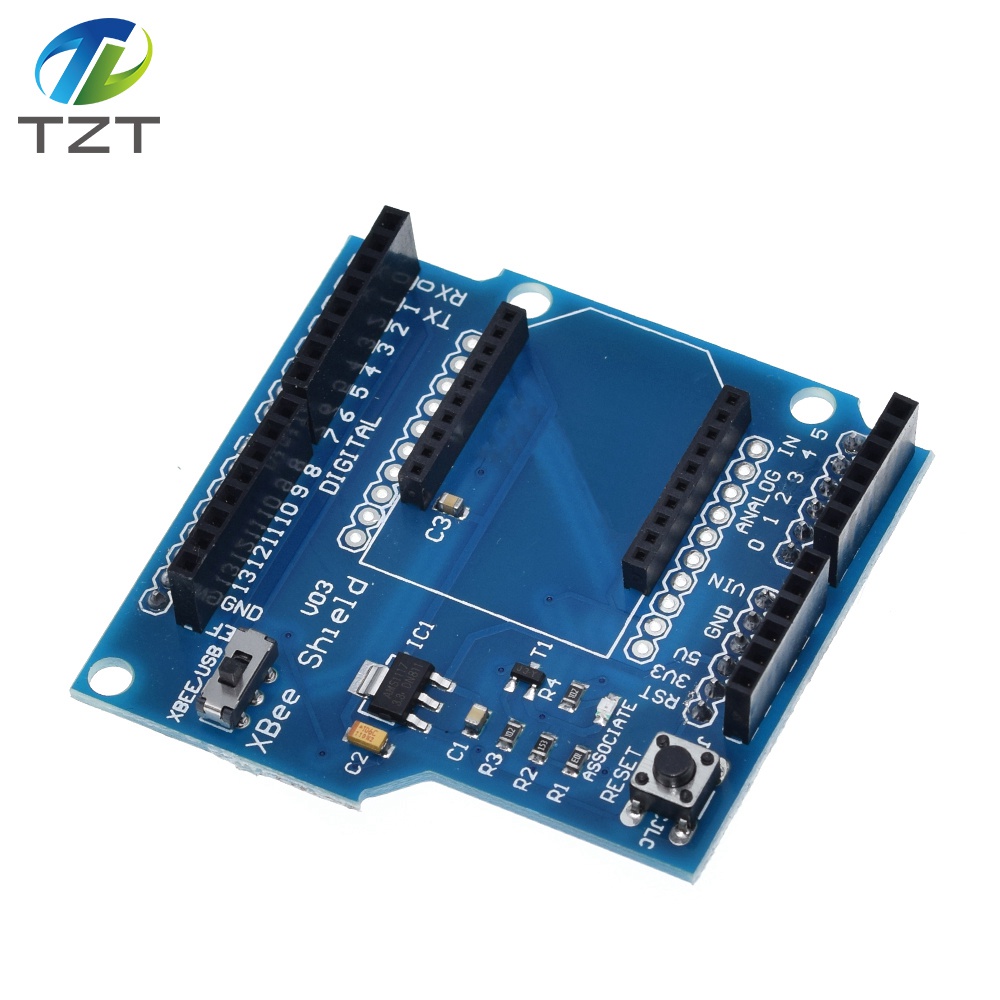 TZT Bluetooth XBee Shield V03 Module Wireless Control For XBee ZigBee Board For Arduino Serial Adapter Module FT232RL IC 3.3V 5V IO