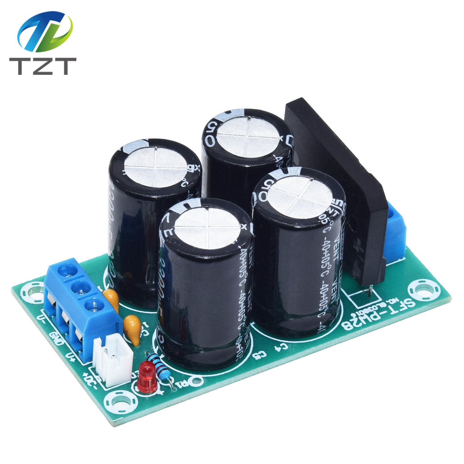 TZT PW28 Dual Power Filter Power Amplifier Board Rectifier High Current 25A Flat Bridge Unregulated Power Supply Board DIY