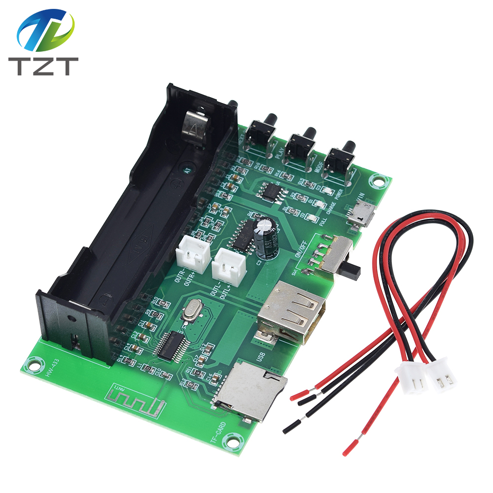 TZT XH-A150 PAM8403 Bluetooth Amplifier audio Board 5W*2 Lithium Battery Singing Machine USB TF-Card Dual Channel Mini Speaker DIY
