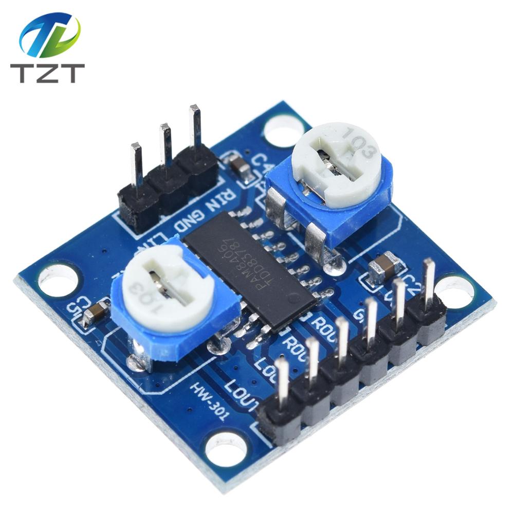 TZT PAM8406 Digital Amplifier Board With Volume Potentiometer 5Wx2 Stereo M70