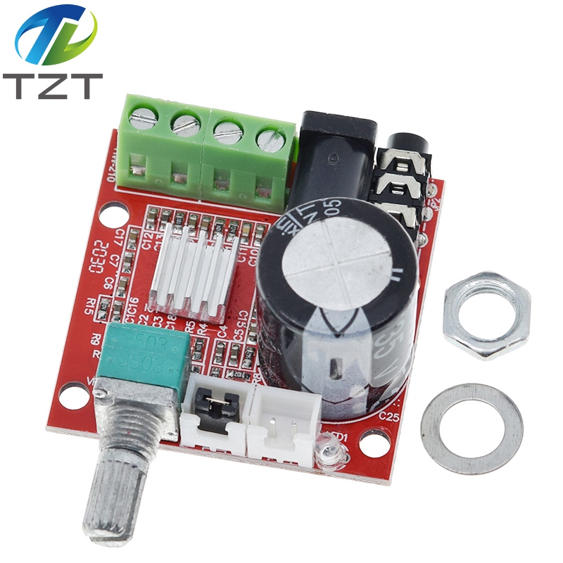 TZT 12V Mini Hi-Fi PAM8610 Audio Stereo Amplifier Board 2X10W Dual Channel D Class Lowest Price