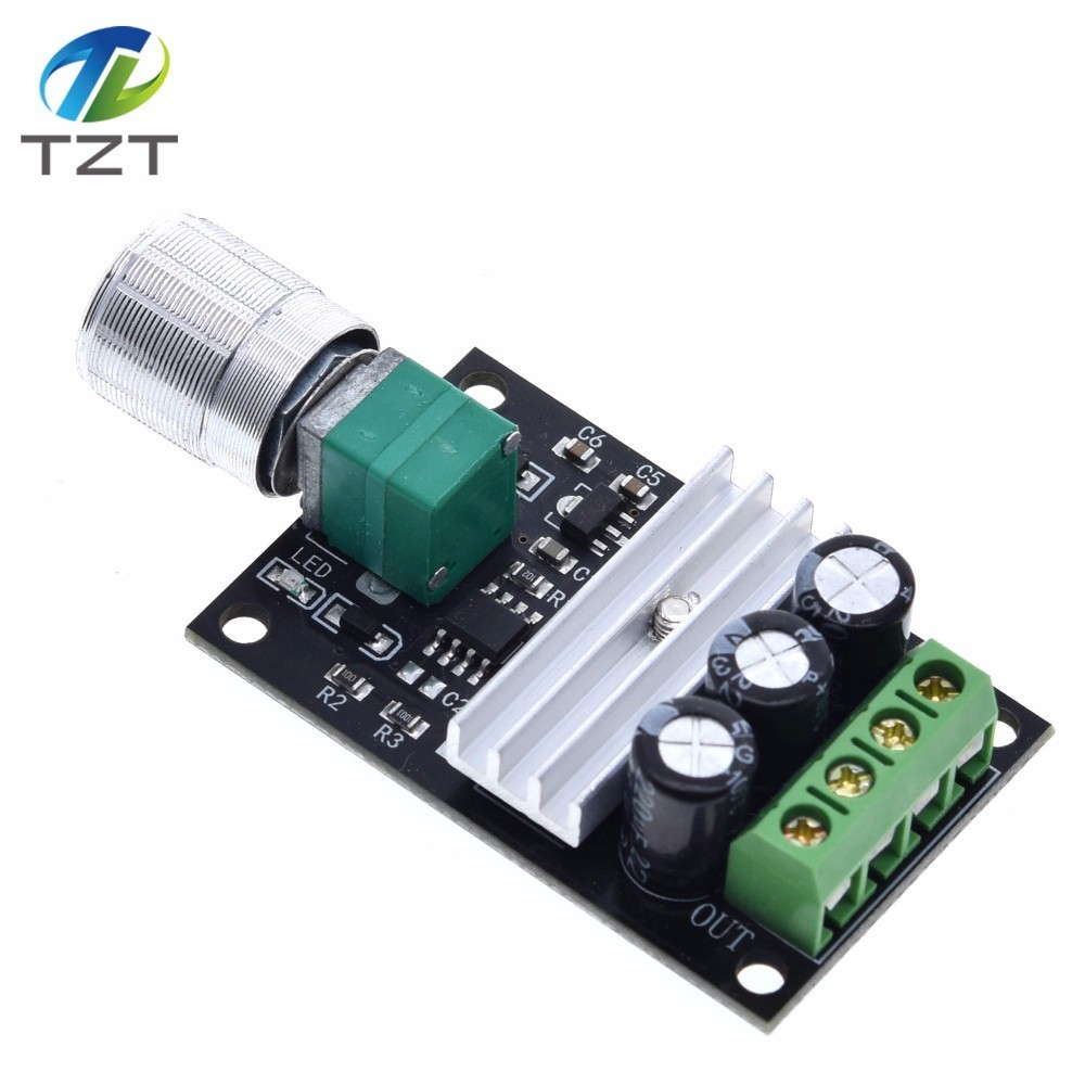 TZT  DC 6V 12V 24V 28VDC 3A 80W PWM Motor Speed Controller Regulator Adjustable  3A Motor Speed Controller Regulator