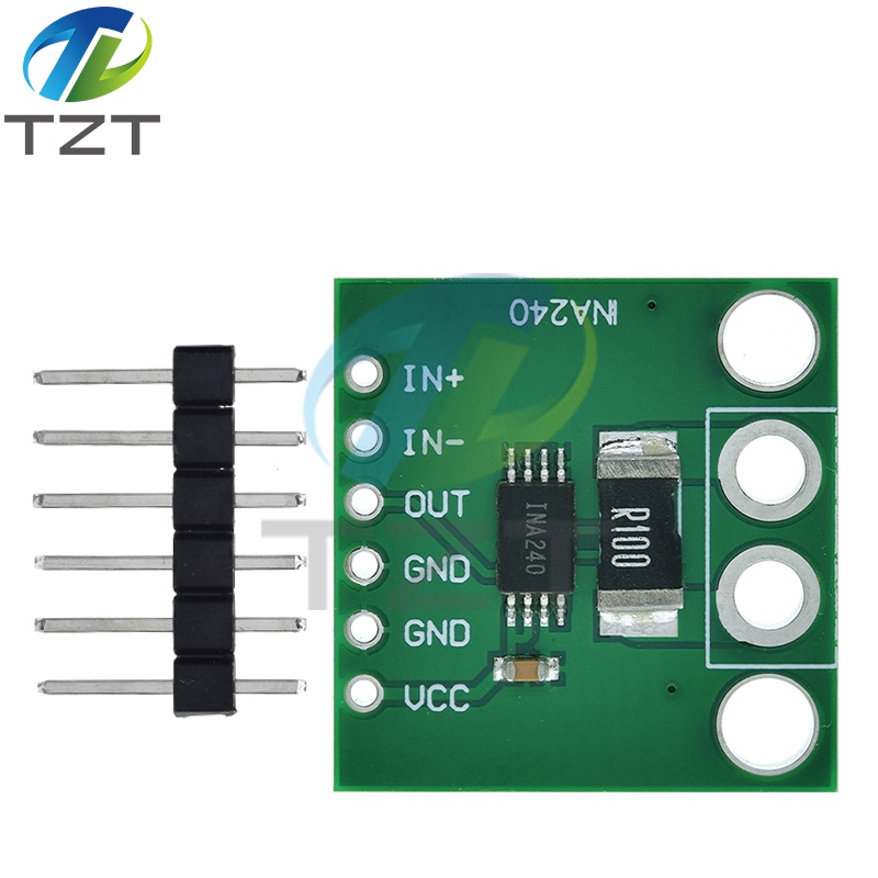 TZT INA240 Module INA240A1 Current Detection Amplifier Current Monitoring Dual Way Current Collection